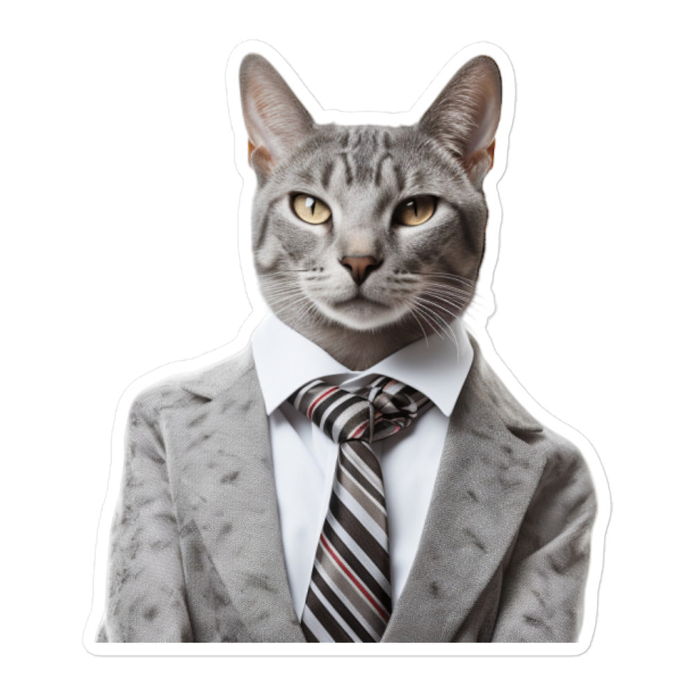 Egyptian Mau Sales Consultant Sticker - Stickerfy.ai