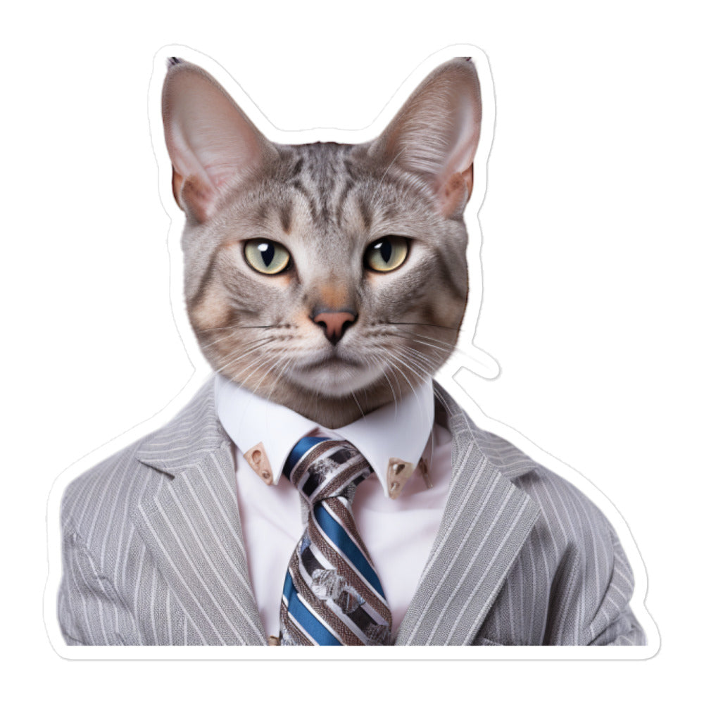 Egyptian Mau Sales Consultant Sticker - Stickerfy.ai