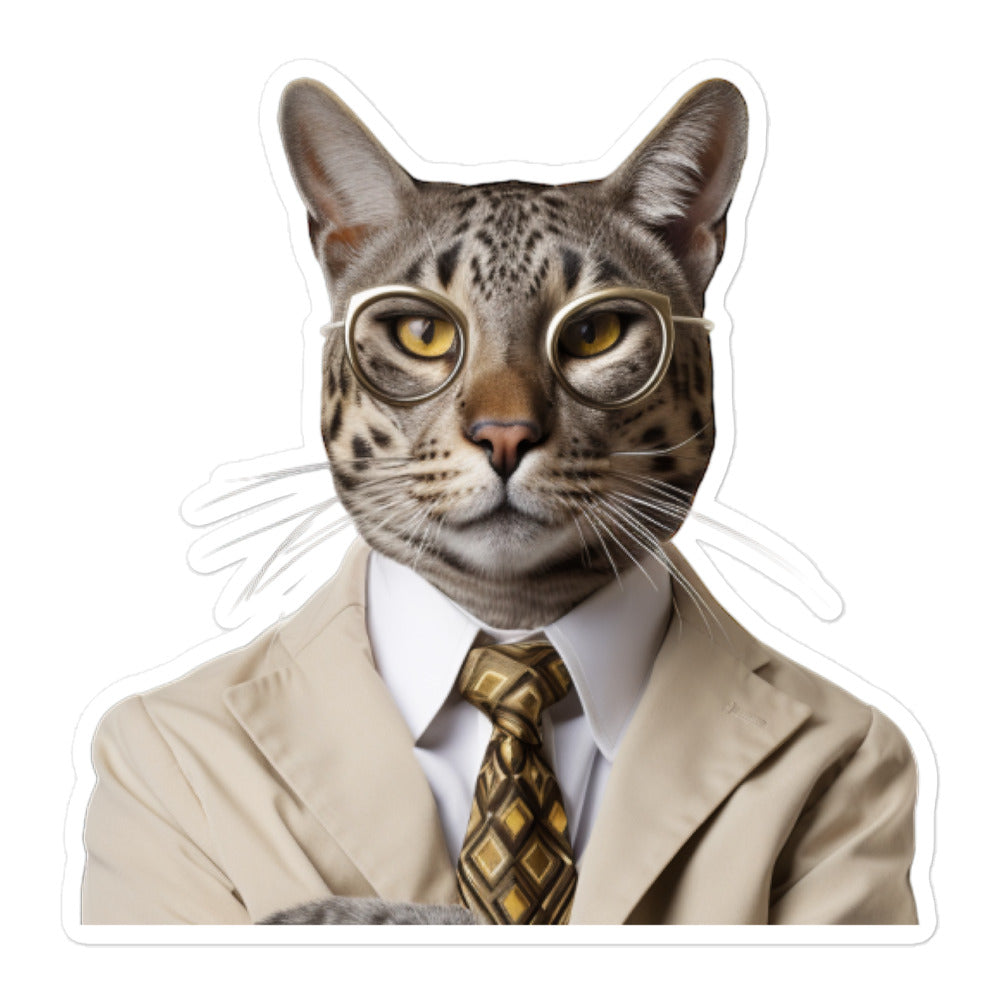 Egyptian Mau Sales Consultant Sticker - Stickerfy.ai