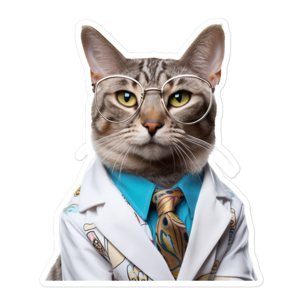 Egyptian Mau Pharmacist Sticker - Stickerfy.ai