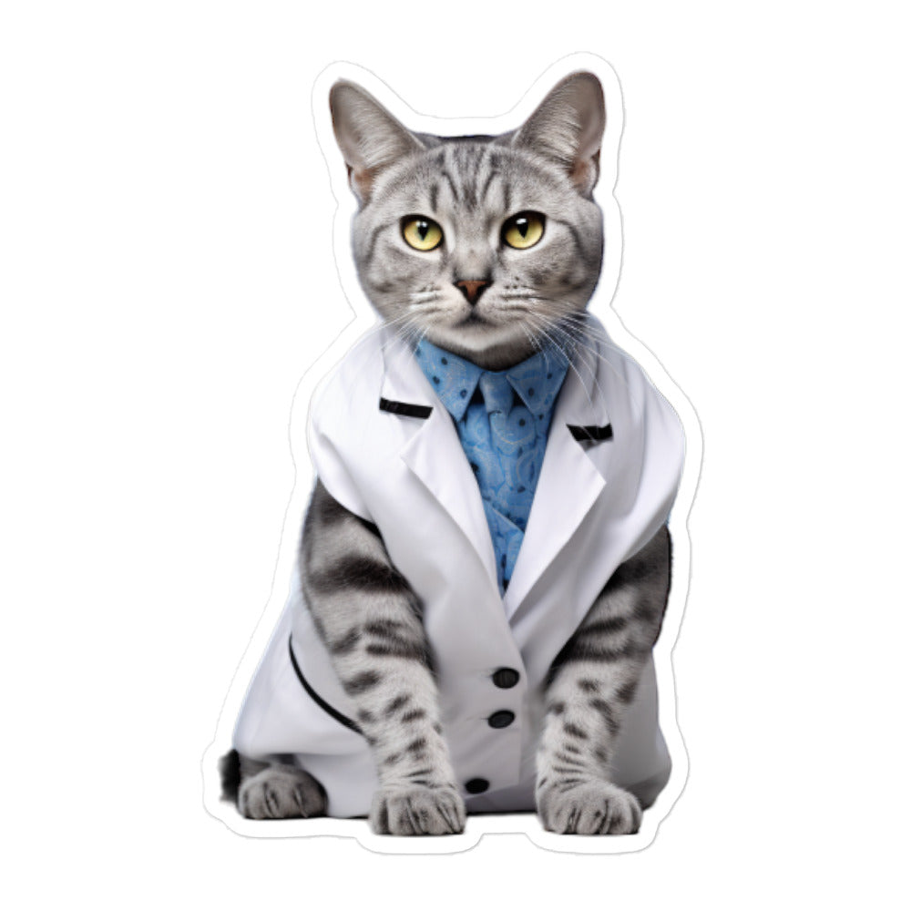 Egyptian Mau Pharmacist Sticker - Stickerfy.ai