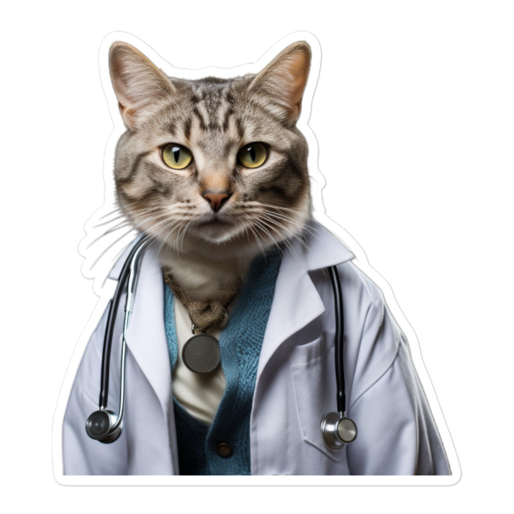 Egyptian Mau Doctor Sticker - Stickerfy.ai