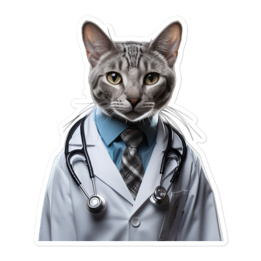 Egyptian Mau Doctor Sticker - Stickerfy.ai