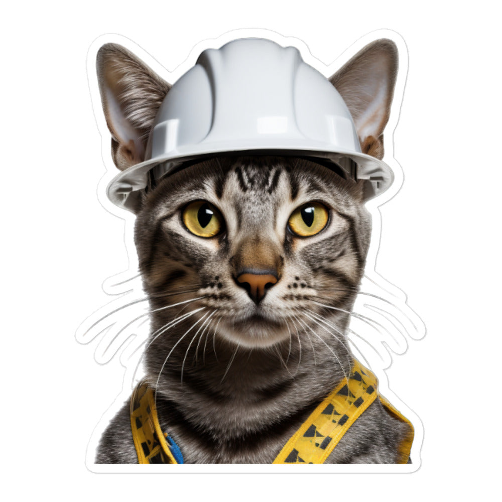 Egyptian Mau Contractor Sticker - Stickerfy.ai
