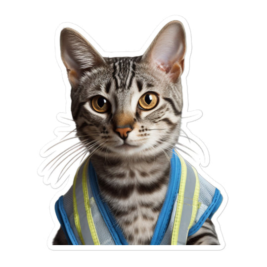 Egyptian Mau Contractor Sticker - Stickerfy.ai