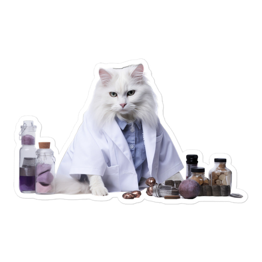 Turkish Angora Pharmacist Sticker - Stickerfy.ai