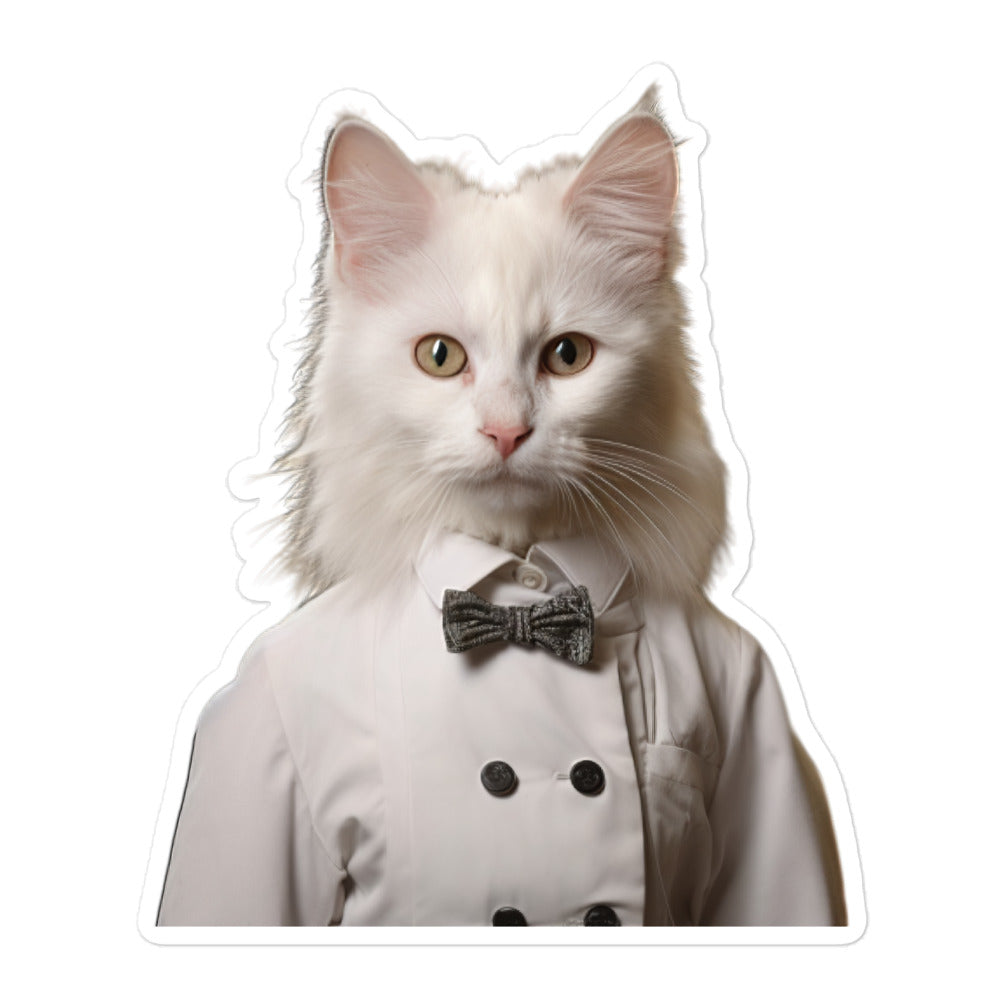 Turkish Angora Hotel Staff Sticker - Stickerfy.ai