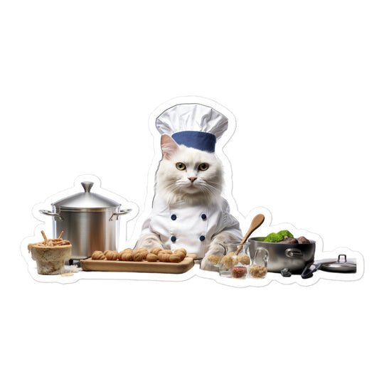 Turkish Angora Chef Sticker - Stickerfy.ai