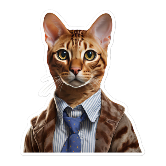 Ocicat Student Sticker - Stickerfy.ai