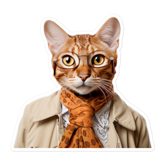 Ocicat Student Sticker - Stickerfy.ai