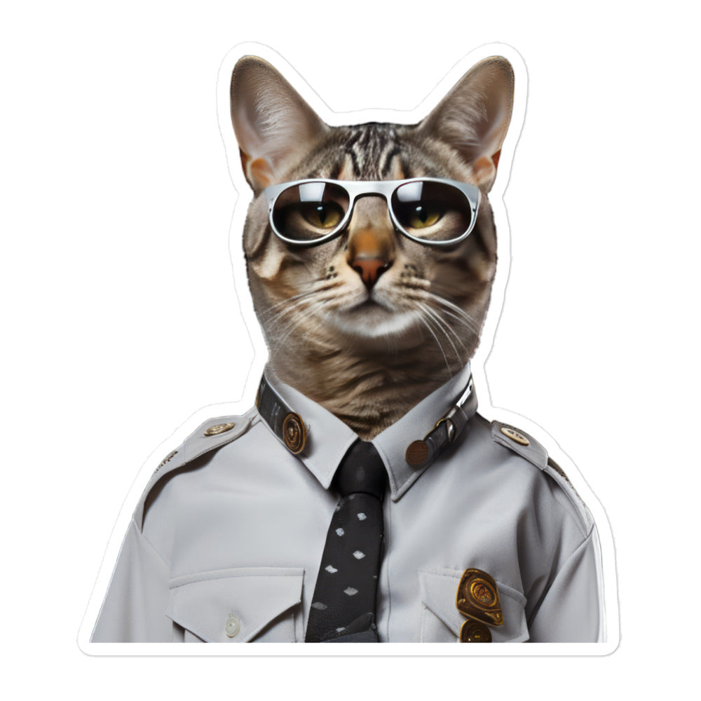 Ocicat Security Officer Sticker - Stickerfy.ai