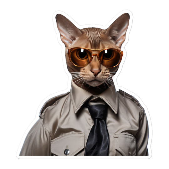 Ocicat Security Officer Sticker - Stickerfy.ai