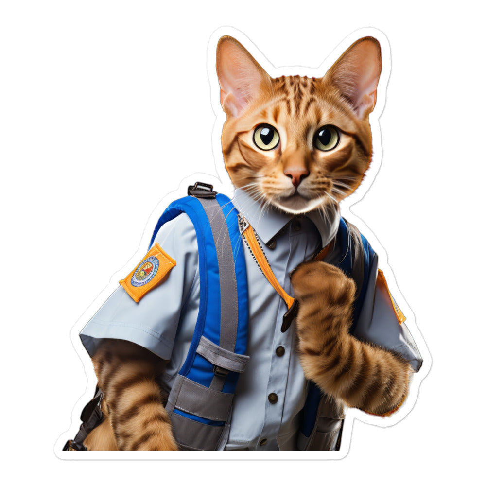 Ocicat Mail Carrier Sticker - Stickerfy.ai