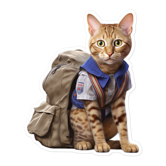 Ocicat Mail Carrier Sticker - Stickerfy.ai