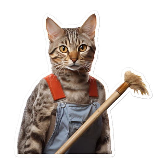 Ocicat Janitor Sticker - Stickerfy.ai