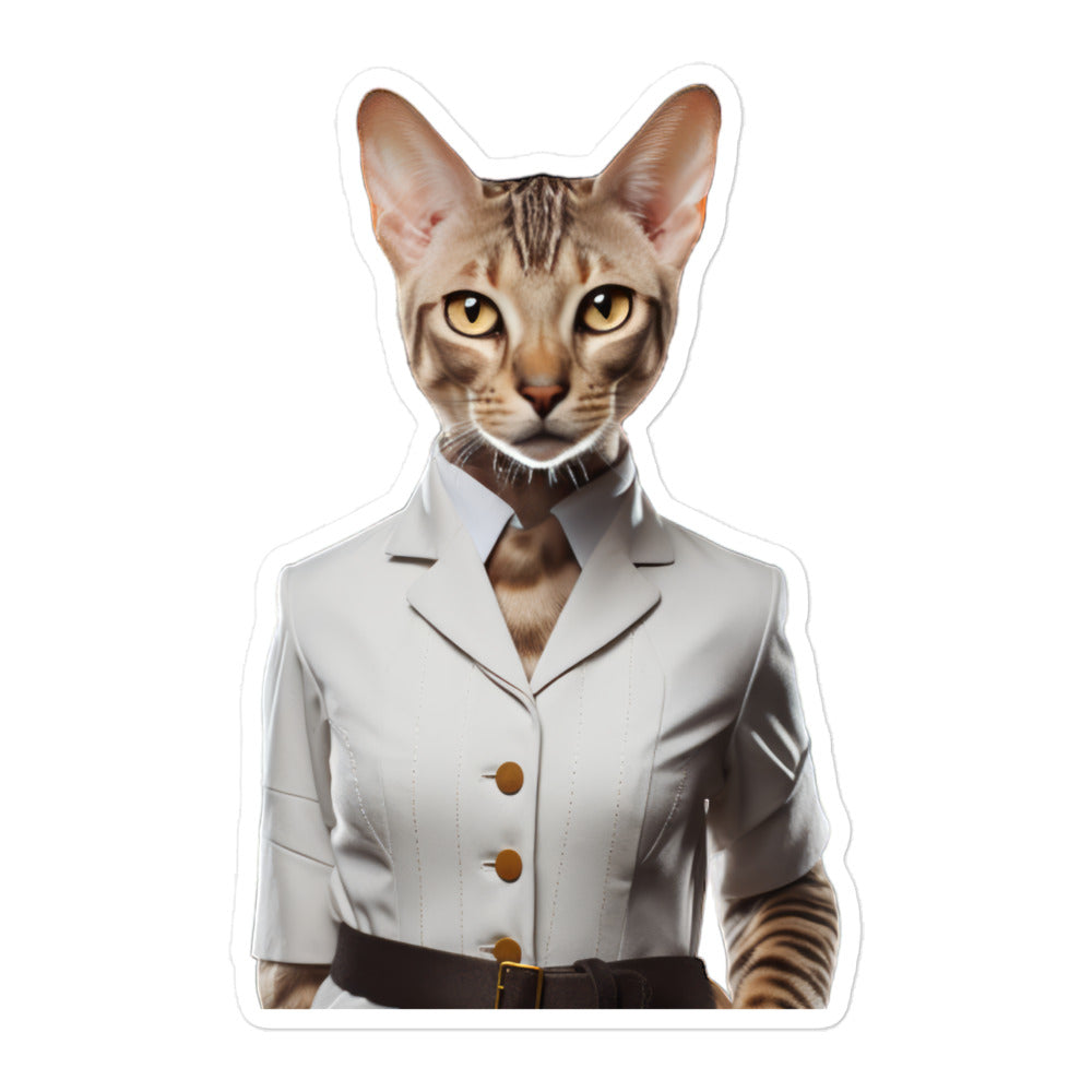 Ocicat Hotel Staff Sticker - Stickerfy.ai