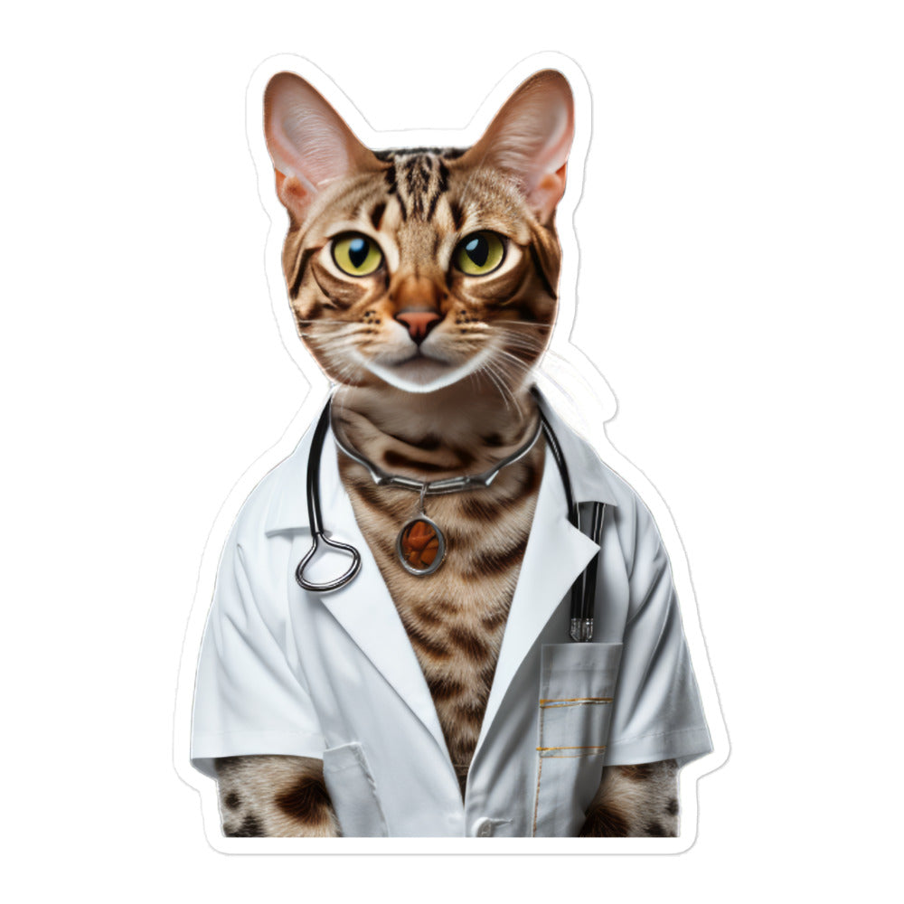 Ocicat Doctor Sticker - Stickerfy.ai