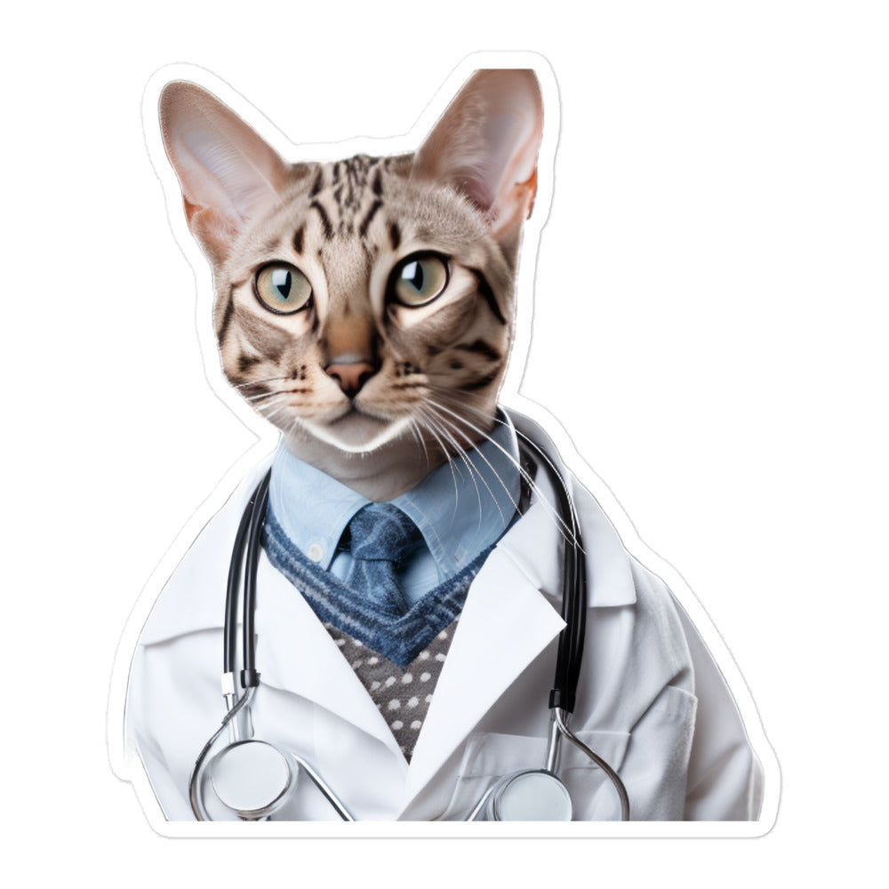 Ocicat Doctor Sticker - Stickerfy.ai