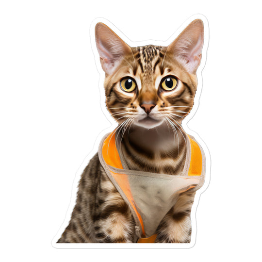 Ocicat Contractor Sticker - Stickerfy.ai