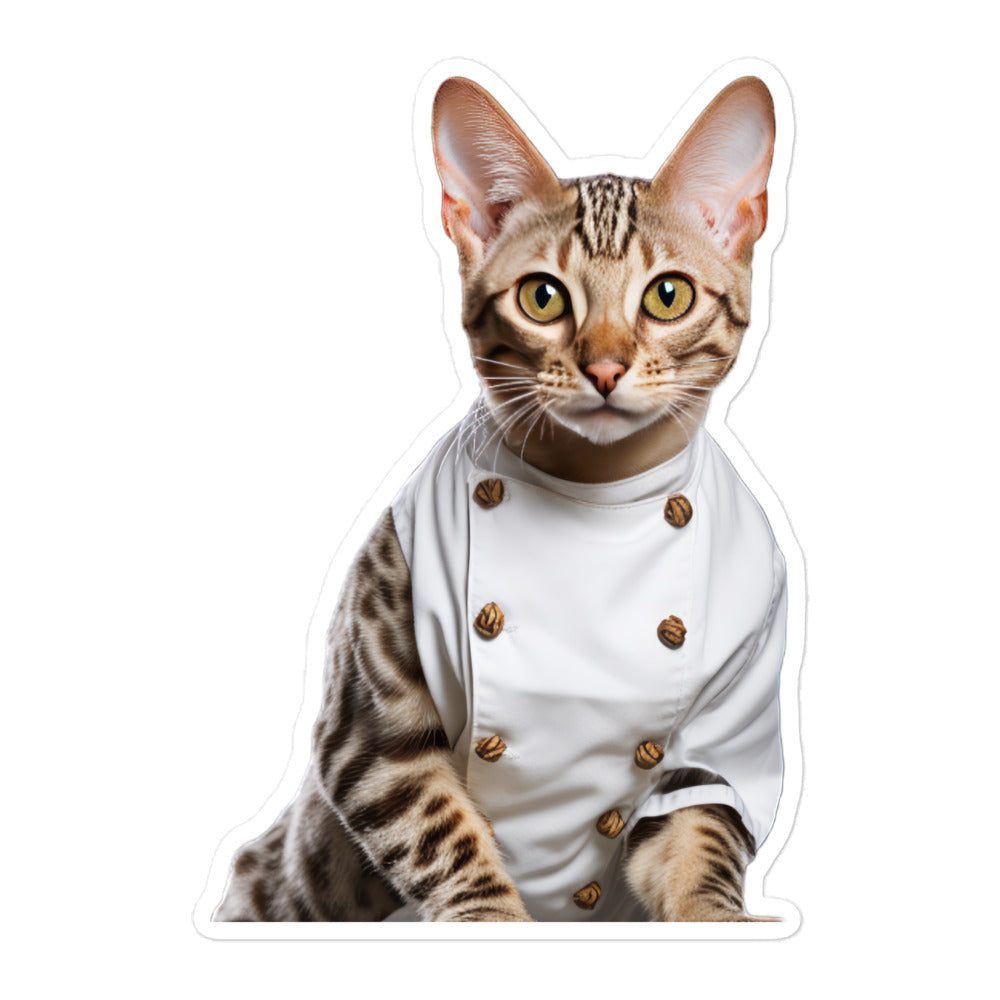 Ocicat Chef Sticker - Stickerfy.ai