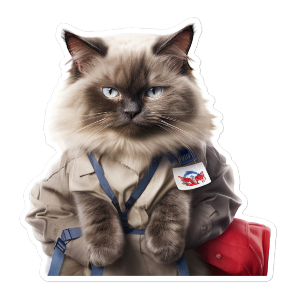 Ragdoll Mail Carrier Sticker - Stickerfy.ai