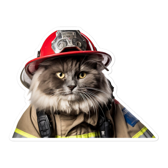 Ragdoll Firefighter Sticker - Stickerfy.ai