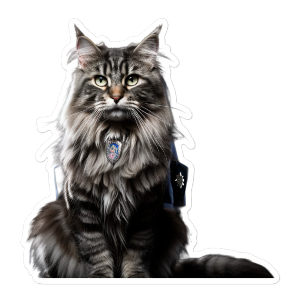 Norwegian Forest Security Officer Sticker - Stickerfy.ai