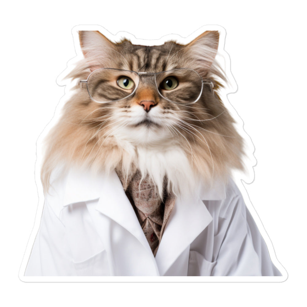 Norwegian Forest Pharmacist Sticker - Stickerfy.ai