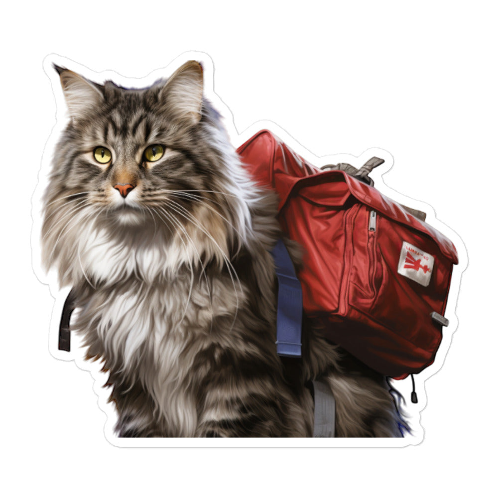 Norwegian Forest Mail Carrier Sticker - Stickerfy.ai