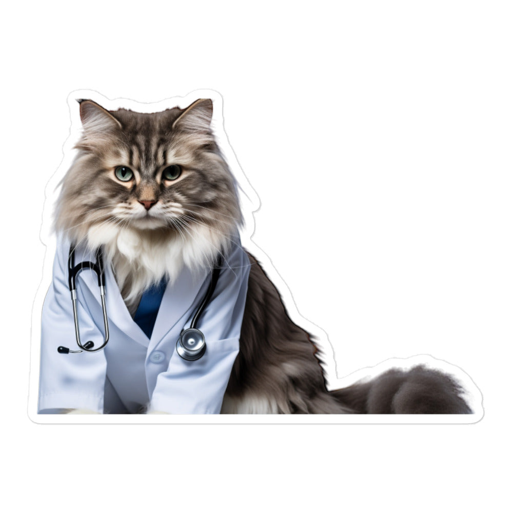 Norwegian Forest Doctor Sticker - Stickerfy.ai