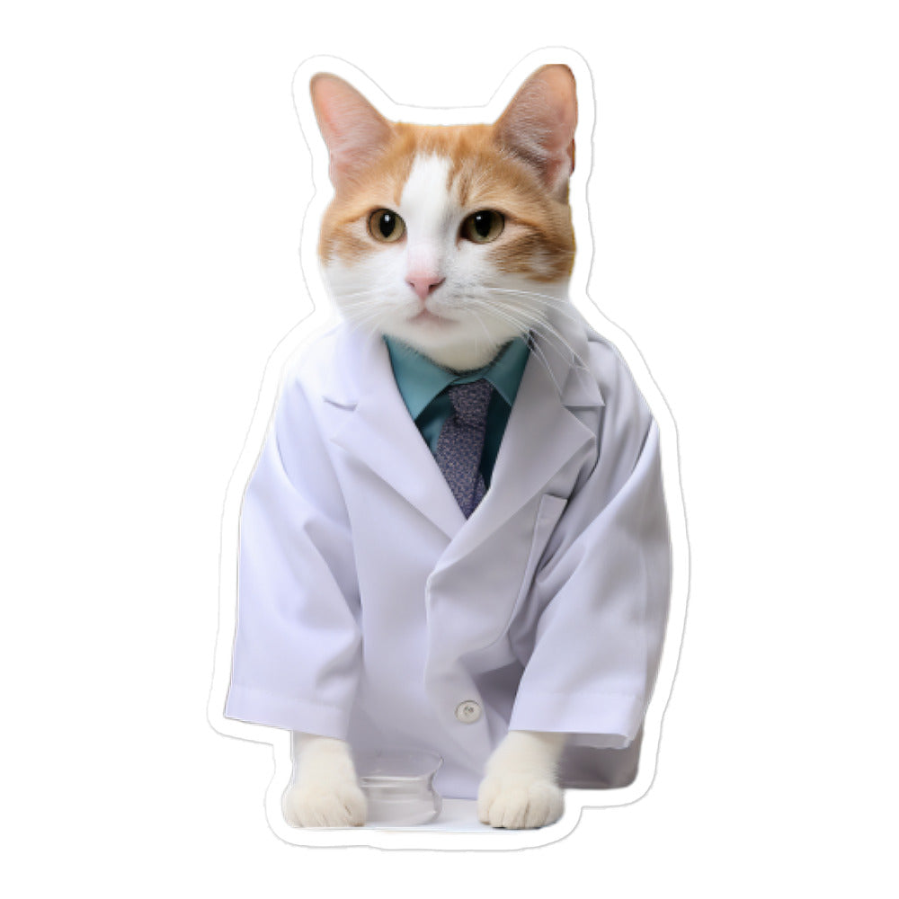 Japanese Bobtail Pharmacist Sticker - Stickerfy.ai