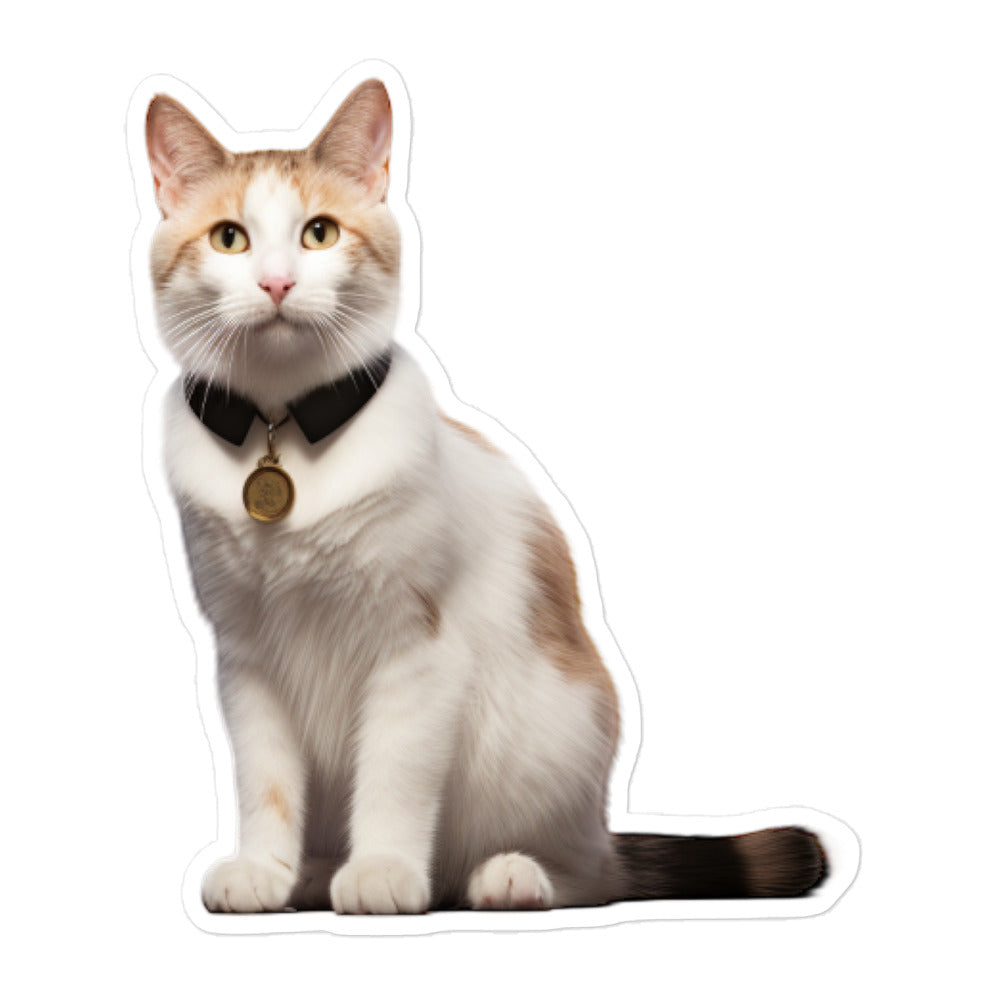 Japanese Bobtail Security Officer Sticker - Stickerfy.ai