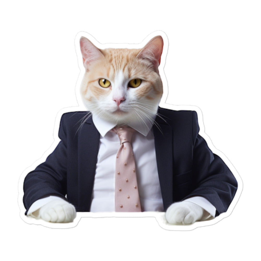 Japanese Bobtail Sales Consultant Sticker - Stickerfy.ai