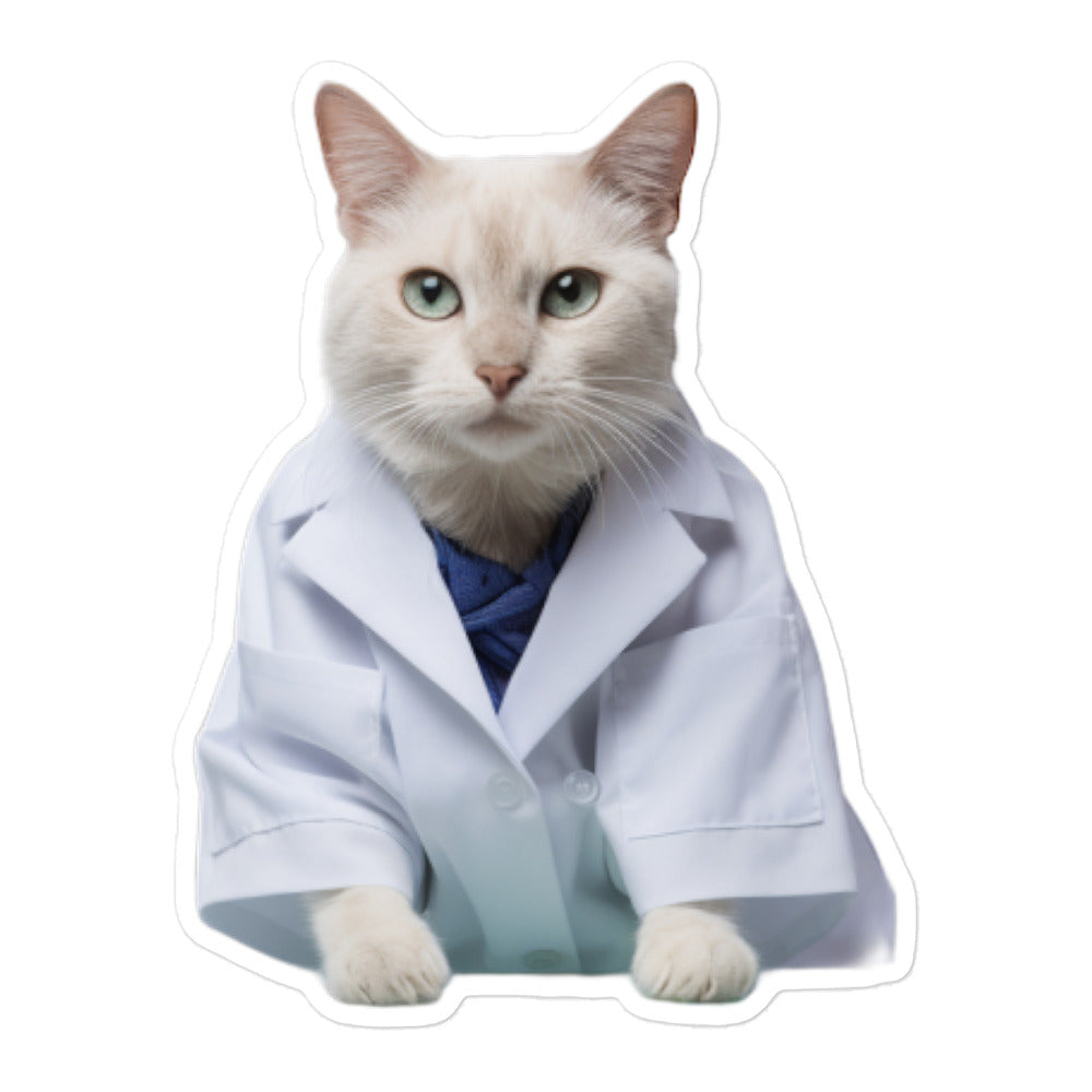 Japanese Bobtail Pharmacist Sticker - Stickerfy.ai