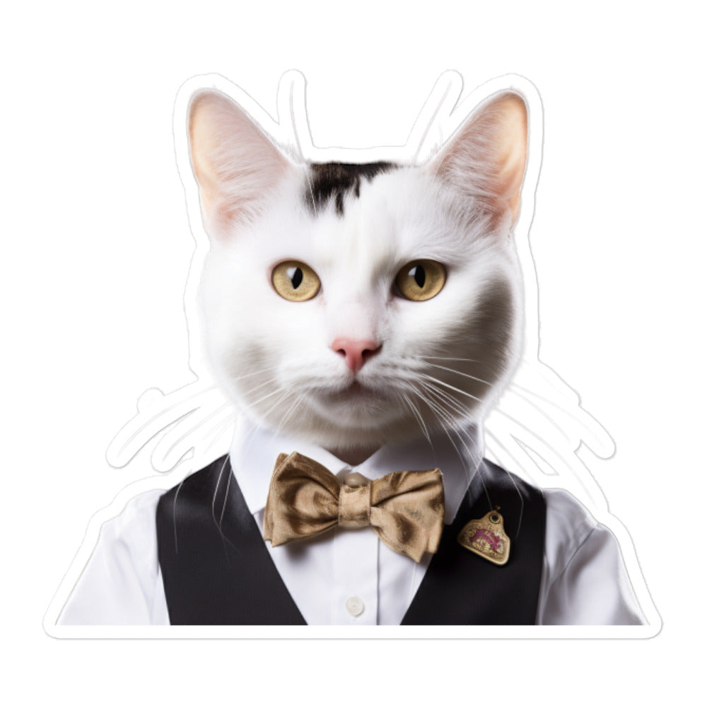 Japanese Bobtail Hotel Staff Sticker - Stickerfy.ai