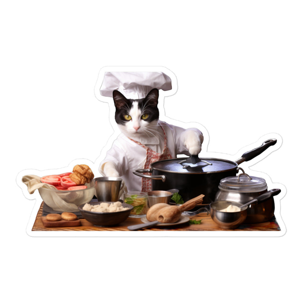 Japanese Bobtail Chef Sticker - Stickerfy.ai