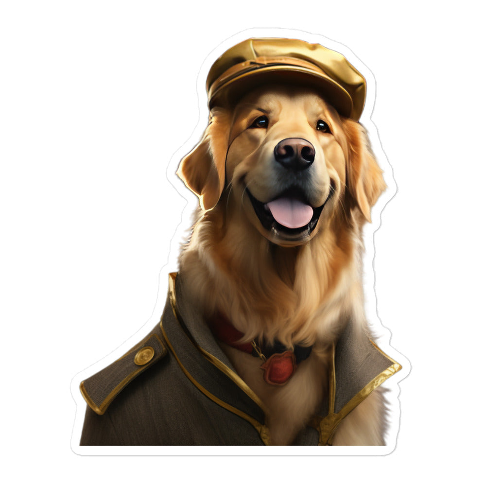 Golden Retriever Transit Operator Sticker - Stickerfy.ai