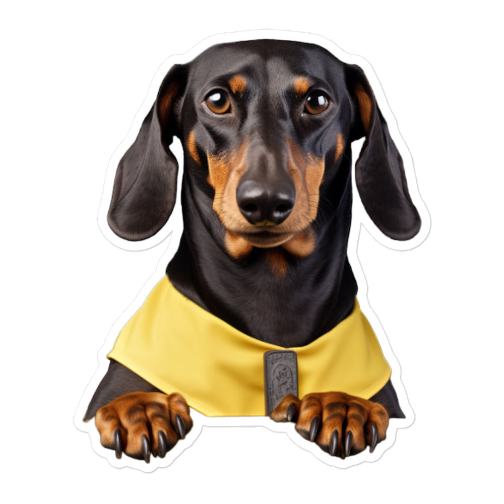 Dachshund Transit Operator Sticker - Stickerfy.ai