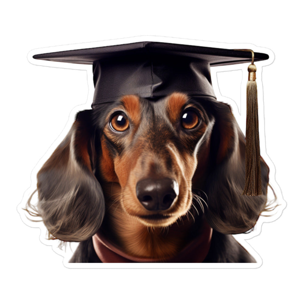 Dachshund Student Sticker - Stickerfy.ai