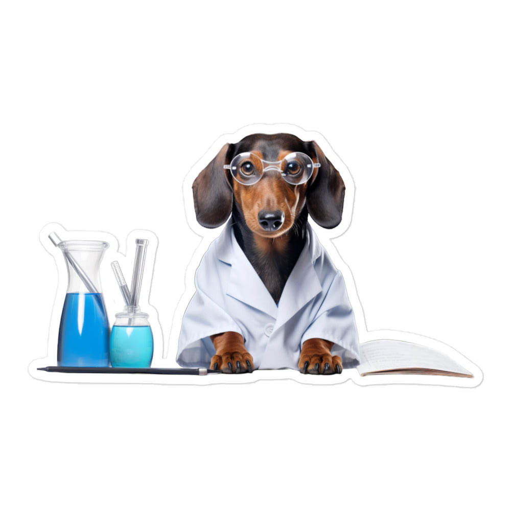 Dachshund Pharmacist Sticker - Stickerfy.ai