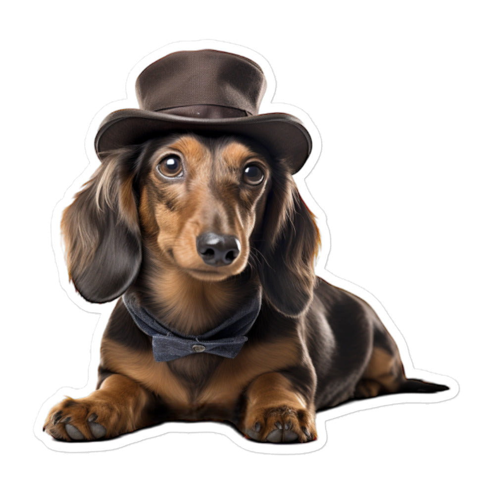 Dachshund Sales Consultant Sticker - Stickerfy.ai