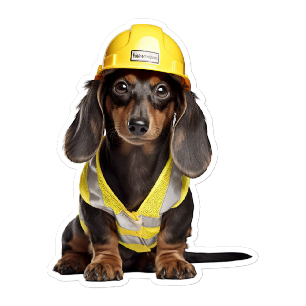 Dachshund Janitor Sticker - Stickerfy.ai