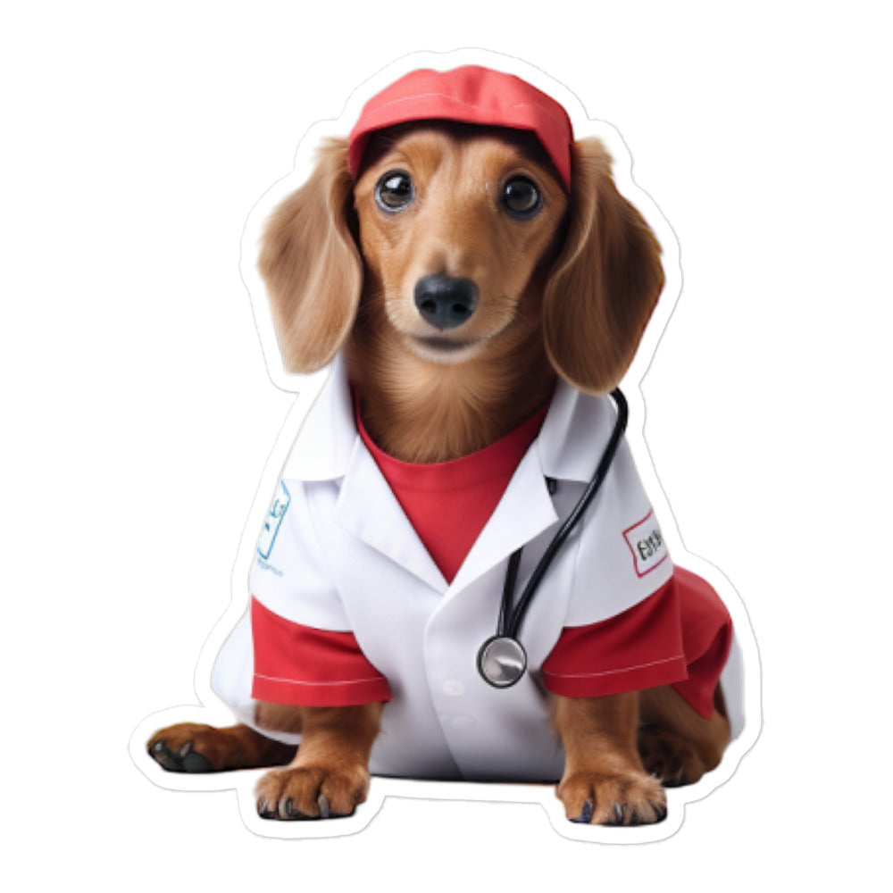 Dachshund Doctor Sticker - Stickerfy.ai