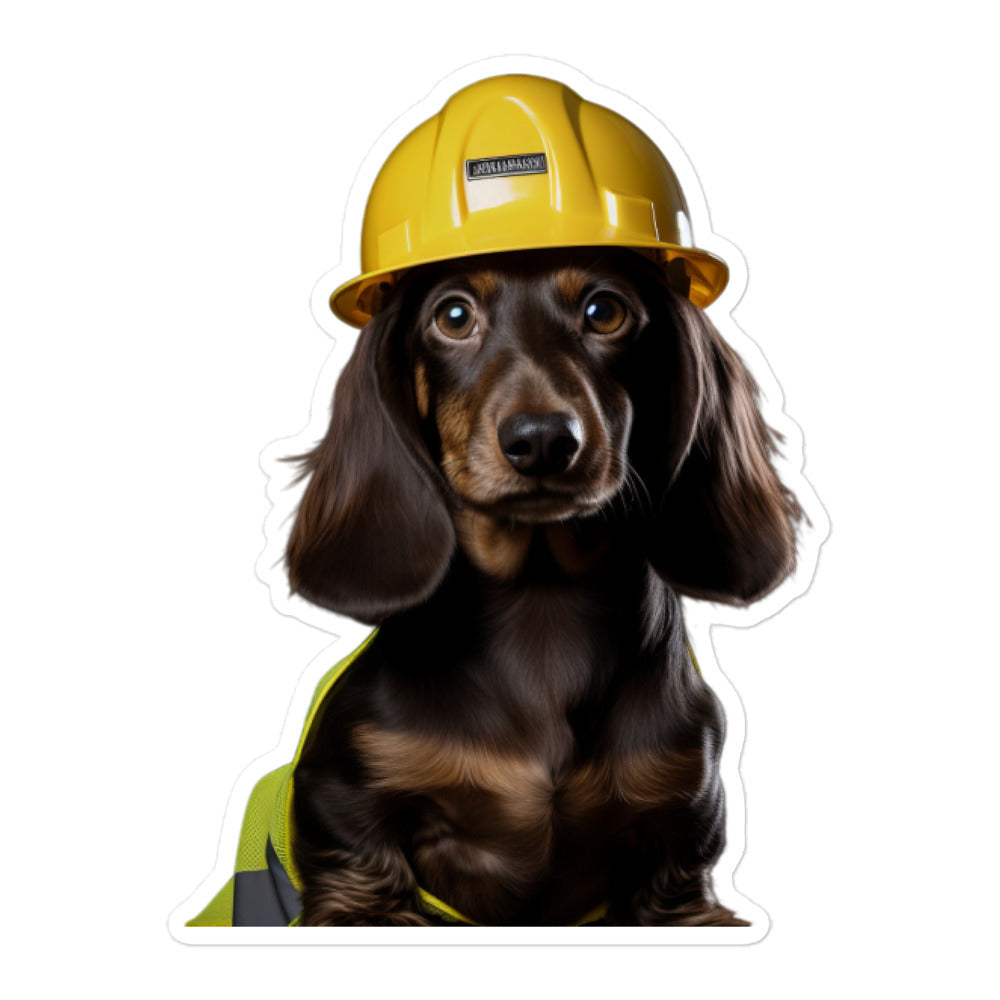 Dachshund Contractor Sticker - Stickerfy.ai