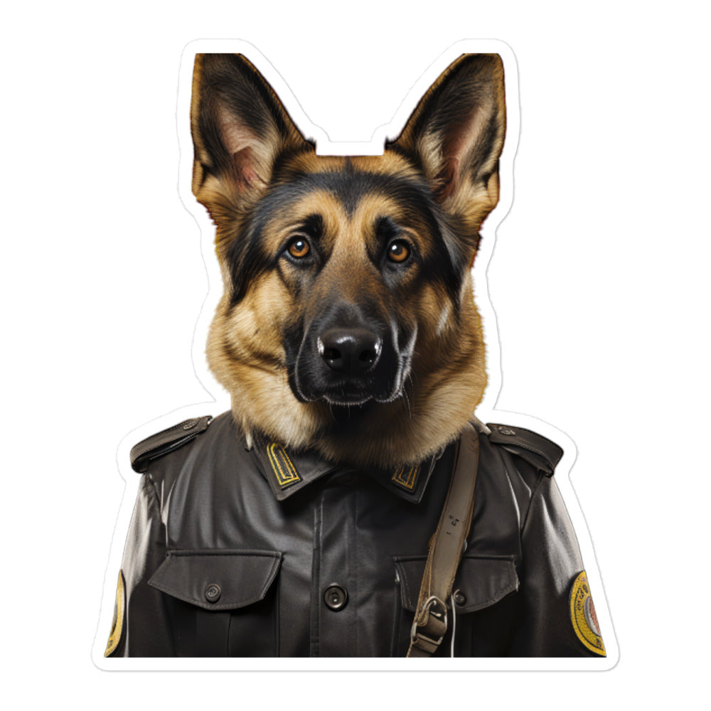 German Shepherd Transit Operator Sticker - Stickerfy.ai