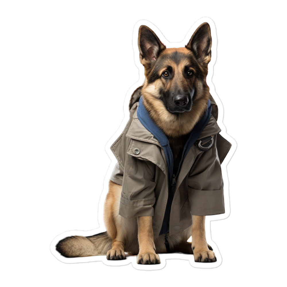 German Shepherd Sales Consultant Sticker - Stickerfy.ai