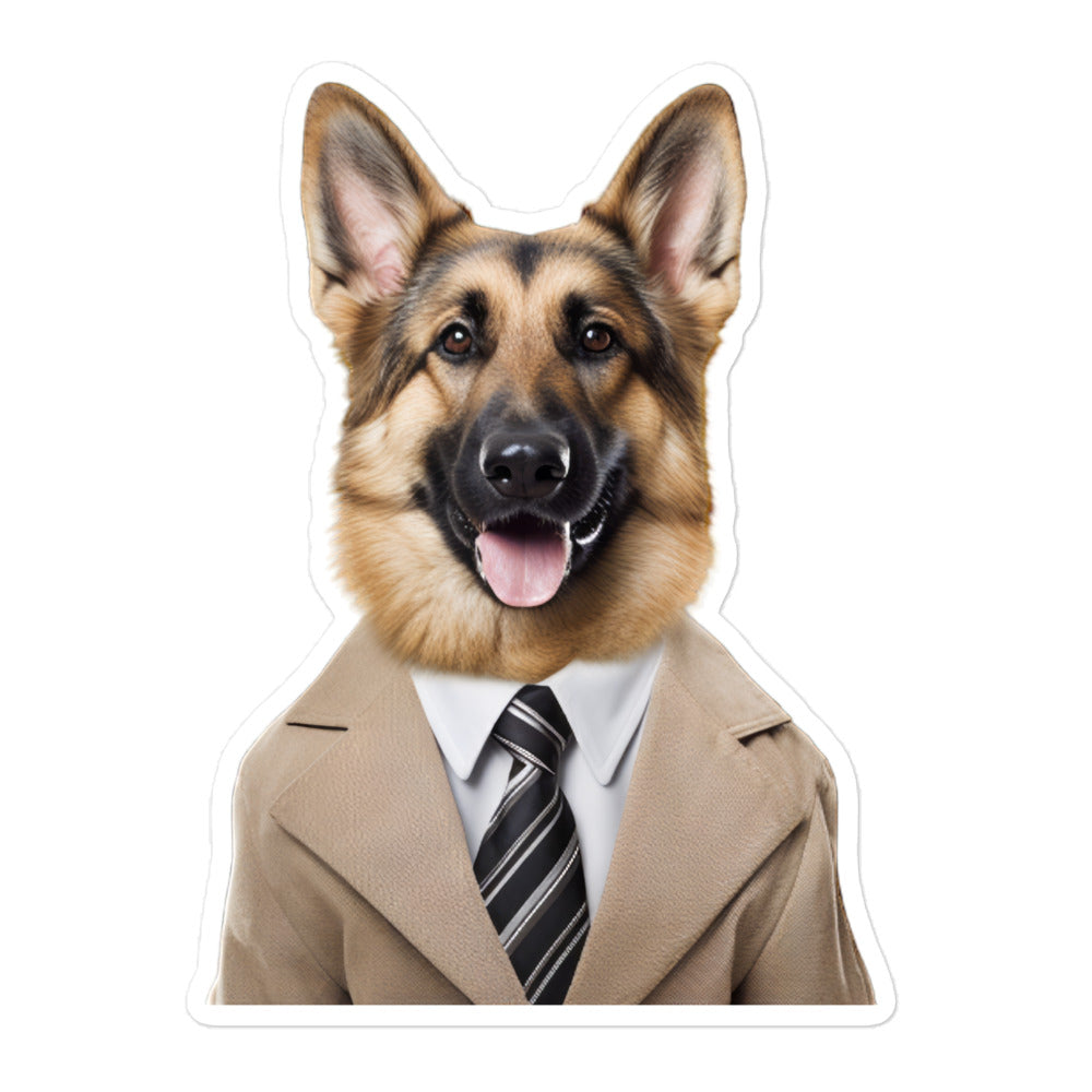 German Shepherd Sales Consultant Sticker - Stickerfy.ai