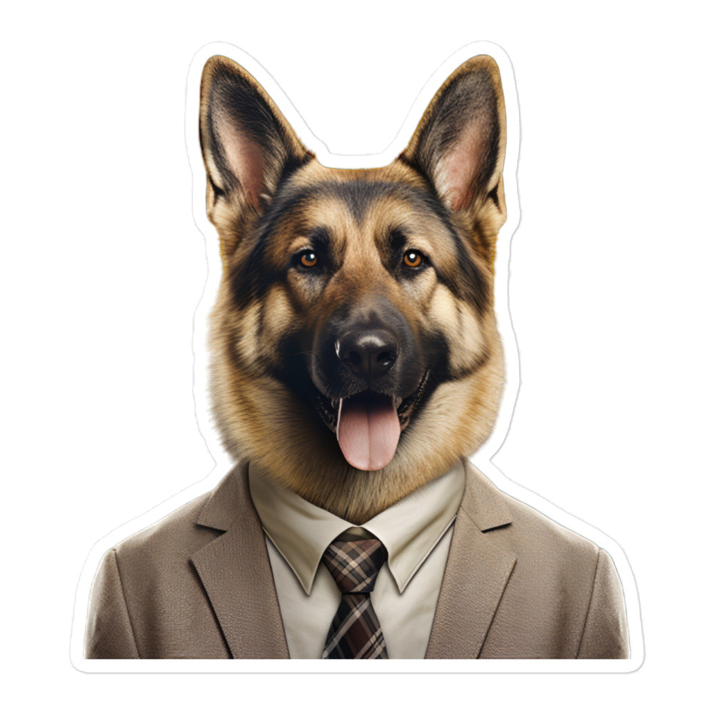 German Shepherd Sales Consultant Sticker - Stickerfy.ai