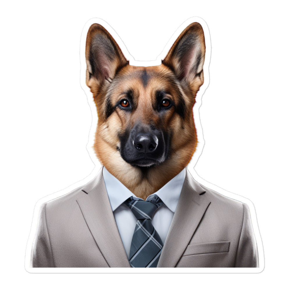 German Shepherd Sales Consultant Sticker - Stickerfy.ai