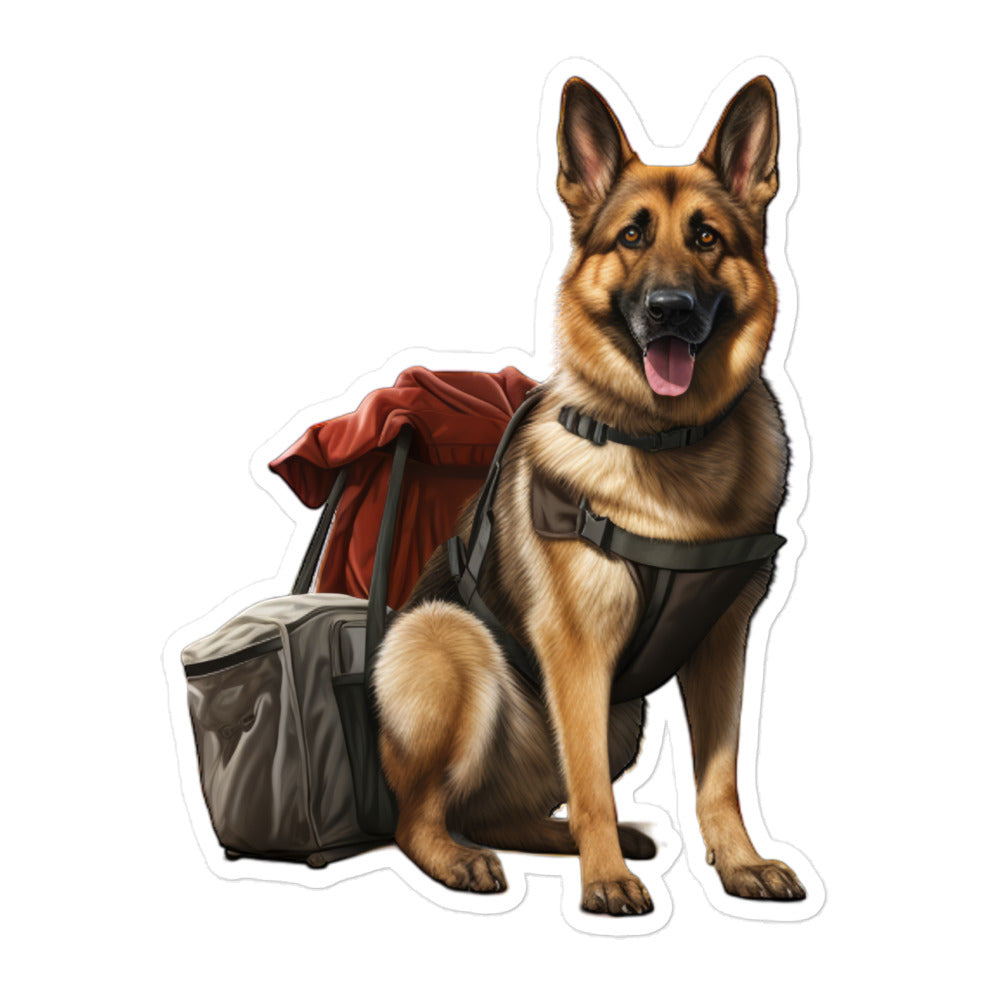 German Shepherd Janitor Sticker - Stickerfy.ai